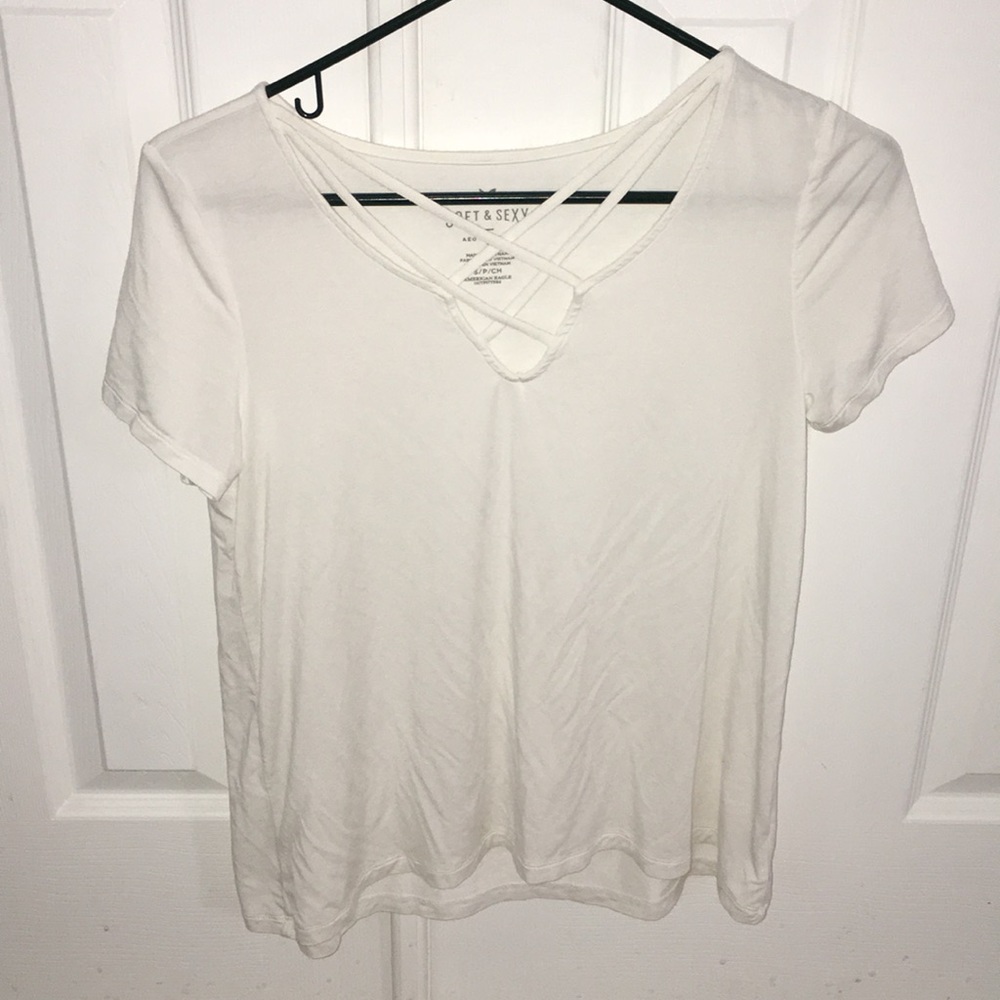 American eagle lace up shirt